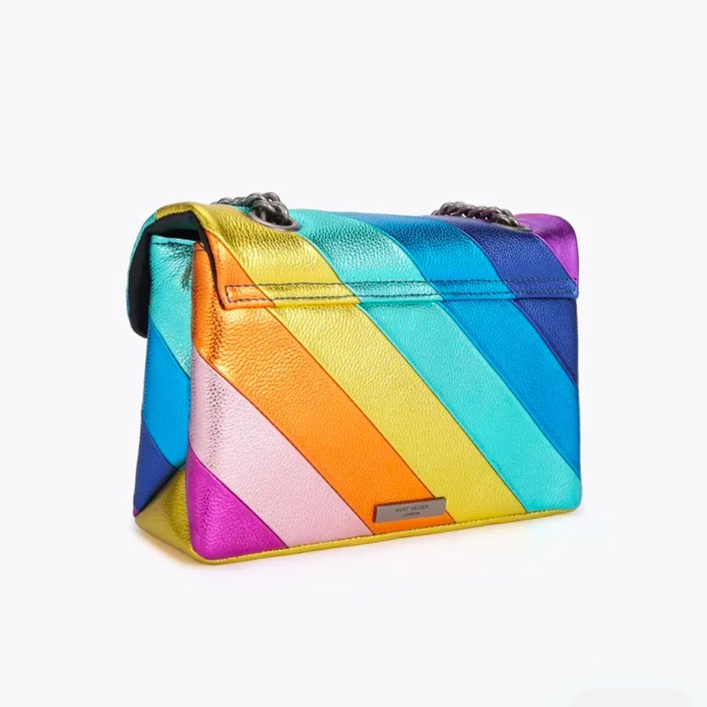 Kurt Geiger Rainbow Striped Handbag
